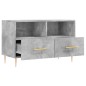 vidaXL Mobile per TV Grigio Cemento 80x36x50 cm Legno Multistrato vidaXL Mobile per TV Grigio Cemento 80x36x50 cm Legno Multistrato