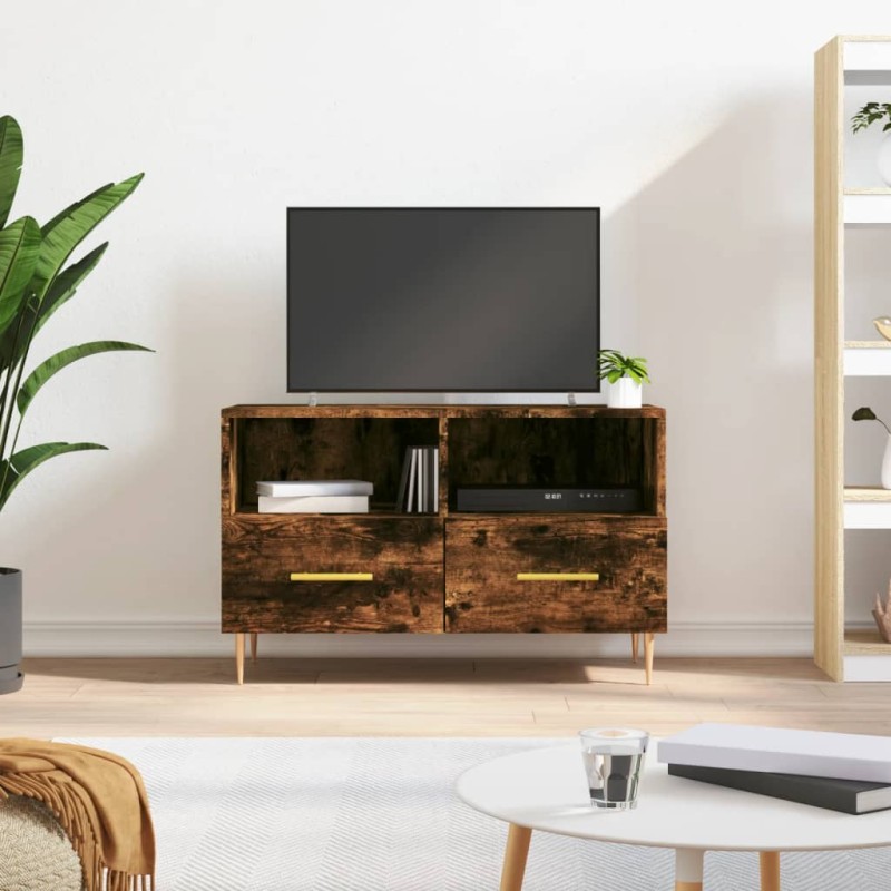 vidaXL Mobile Porta TV Rovere Fumo 80x36x50 cm in Legno Multistrato