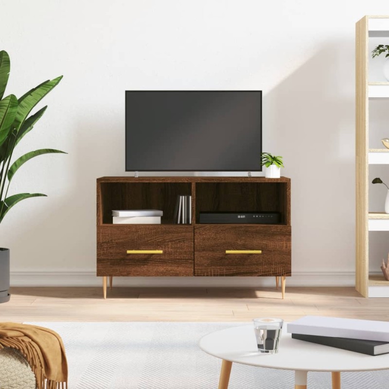 vidaXL Mobile Porta TV Rovere Marrone 80x36x50 cm in Legno Multistrato vidaXL Mobile Porta TV Rovere Marrone 80x36x50 cm in Legno Multistrato