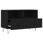 vidaXL Mobile Porta TV Nero 80x36x50 cm in Legno Multistrato vidaXL Mobile Porta TV Nero 80x36x50 cm in Legno Multistrato
