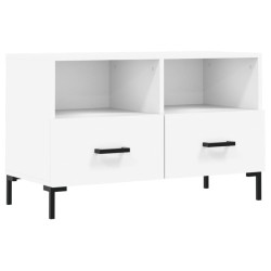 vidaXL Mobile Porta TV Bianco 80x36x50 cm in Legno Multistrato