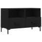vidaXL Mobile Porta TV Nero 80x36x50 cm in Legno Multistrato vidaXL Mobile Porta TV Nero 80x36x50 cm in Legno Multistrato