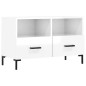 vidaXL Mobile Porta TV Bianco Lucido 80x36x50 cm in Legno Multistrato vidaXL Mobile Porta TV Bianco Lucido 80x36x50 cm in Legno Multistrato
