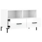vidaXL Mobile Porta TV Bianco Lucido 80x36x50 cm in Legno Multistrato vidaXL Mobile Porta TV Bianco Lucido 80x36x50 cm in Legno Multistrato