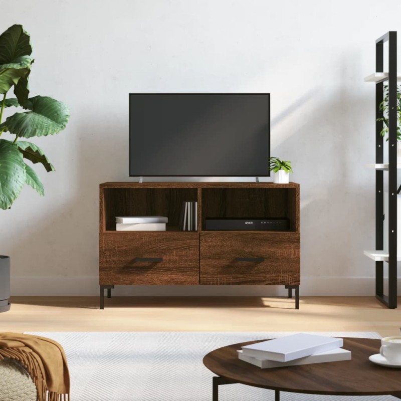 vidaXL Mobile Porta TV Rovere Marrone 80x36x50 cm in Legno Multistrato vidaXL Mobile Porta TV Rovere Marrone 80x36x50 cm in Legno Multistrato