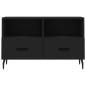 vidaXL Mobile Porta TV Nero 80x36x50 cm in Legno Multistrato