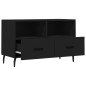 vidaXL Mobile Porta TV Nero 80x36x50 cm in Legno Multistrato