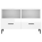 vidaXL Mobile Porta TV Bianco Lucido 80x36x50 cm in Legno Multistrato vidaXL Mobile Porta TV Bianco Lucido 80x36x50 cm in Legno Multistrato