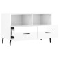 vidaXL Mobile Porta TV Bianco Lucido 80x36x50 cm in Legno Multistrato vidaXL Mobile Porta TV Bianco Lucido 80x36x50 cm in Legno Multistrato