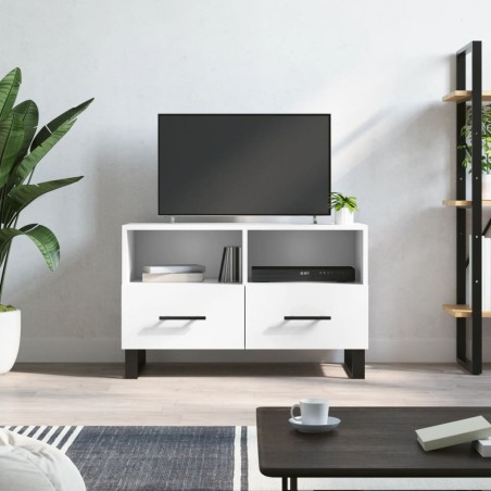 vidaXL Mobile Porta TV Bianco 80x36x50 cm in Legno Multistrato