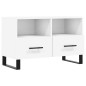 vidaXL Mobile Porta TV Bianco 80x36x50 cm in Legno Multistrato vidaXL Mobile Porta TV Bianco 80x36x50 cm in Legno Multistrato