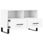 vidaXL Mobile Porta TV Bianco 80x36x50 cm in Legno Multistrato vidaXL Mobile Porta TV Bianco 80x36x50 cm in Legno Multistrato