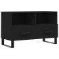 vidaXL Mobile Porta TV Nero 80x36x50 cm in Legno Multistrato vidaXL Mobile Porta TV Nero 80x36x50 cm in Legno Multistrato