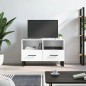 vidaXL Mobile Porta TV Bianco Lucido 80x36x50 cm in Legno Multistrato vidaXL Mobile Porta TV Bianco Lucido 80x36x50 cm in Legno Multistrato