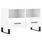 vidaXL Mobile Porta TV Bianco Lucido 80x36x50 cm in Legno Multistrato vidaXL Mobile Porta TV Bianco Lucido 80x36x50 cm in Legno Multistrato