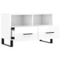 vidaXL Mobile Porta TV Bianco Lucido 80x36x50 cm in Legno Multistrato vidaXL Mobile Porta TV Bianco Lucido 80x36x50 cm in Legno Multistrato