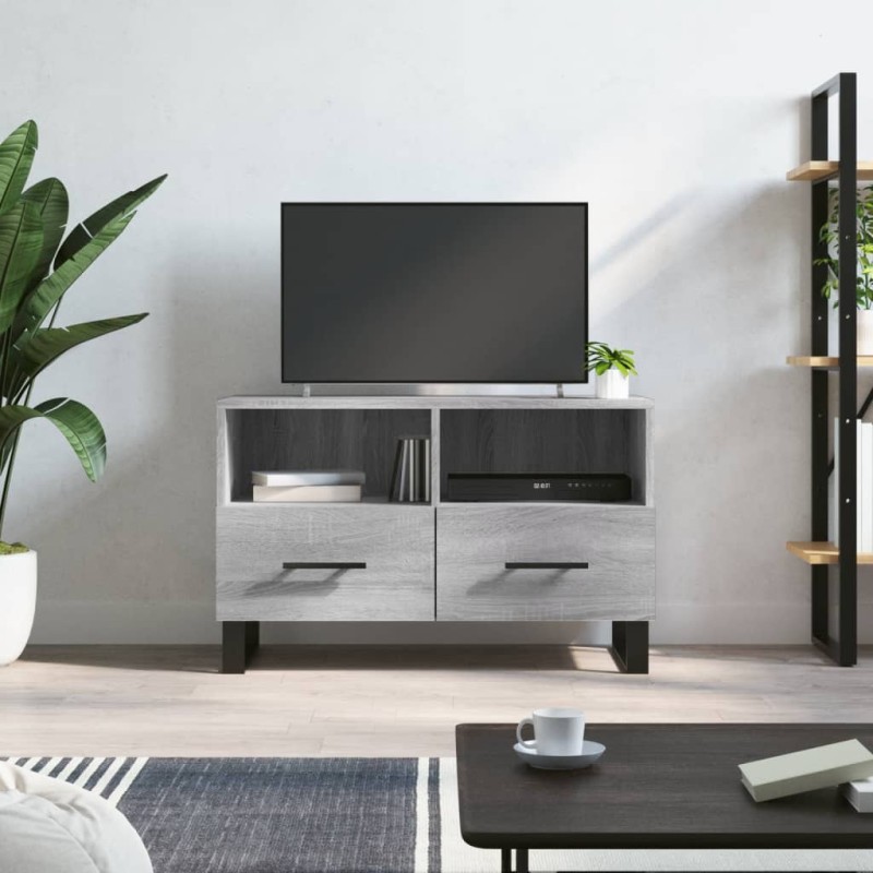 vidaXL Mobile Porta TV Grigio Sonoma 80x36x50 cm in Legno Multistrato vidaXL Mobile Porta TV Grigio Sonoma 80x36x50 cm in Legno Multistrato