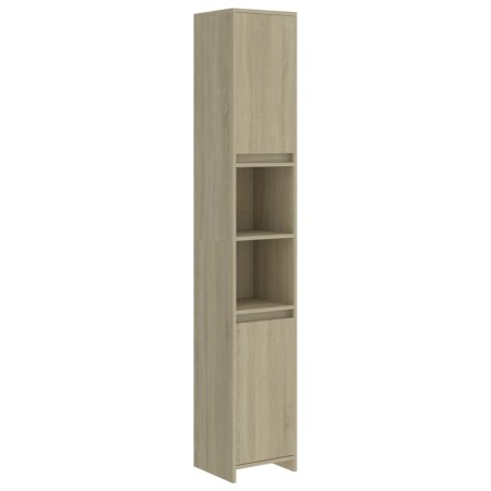 Armadio da Bagno Rovere Sonoma 30x30x183,5 cm in Truciolato