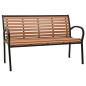 Panca da Giardino Nera e Marrone 116 cm Acciaio e WPC Panca da Giardino Nera e Marrone 116 cm Acciaio e WPC
