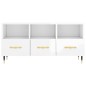 vidaXL Mobile Porta TV Bianco Lucido 102x36x50 cm in Legno Multistrato