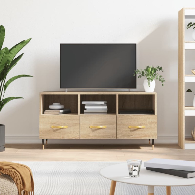 vidaXL Mobile Porta TV Rovere Sonoma 102x36x50 cm in Legno Multistrato vidaXL Mobile Porta TV Rovere Sonoma 102x36x50 cm in Legno Multistrato