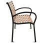 Panca da Giardino Nera e Marrone 116 cm Acciaio e WPC Panca da Giardino Nera e Marrone 116 cm Acciaio e WPC