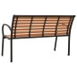 Panca da Giardino Nera e Marrone 116 cm Acciaio e WPC Panca da Giardino Nera e Marrone 116 cm Acciaio e WPC