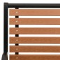 Panca da Giardino Nera e Marrone 116 cm Acciaio e WPC Panca da Giardino Nera e Marrone 116 cm Acciaio e WPC