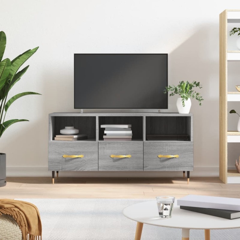 vidaXL Mobile TV Grigio Sonoma 102x36x50 cm in Legno Multistrato vidaXL Mobile TV Grigio Sonoma 102x36x50 cm in Legno Multistrato