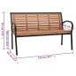 Panca da Giardino Nera e Marrone 116 cm Acciaio e WPC Panca da Giardino Nera e Marrone 116 cm Acciaio e WPC