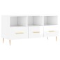 vidaXL Mobile Porta TV Bianco Lucido 102x36x50 cm in Legno Multistrato