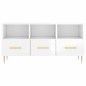 vidaXL Mobile Porta TV Bianco Lucido 102x36x50 cm in Legno Multistrato