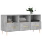 vidaXL Mobile Porta TV Grigio Cemento 102x36x50 cm Legno Multistrato