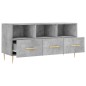 vidaXL Mobile Porta TV Grigio Cemento 102x36x50 cm Legno Multistrato