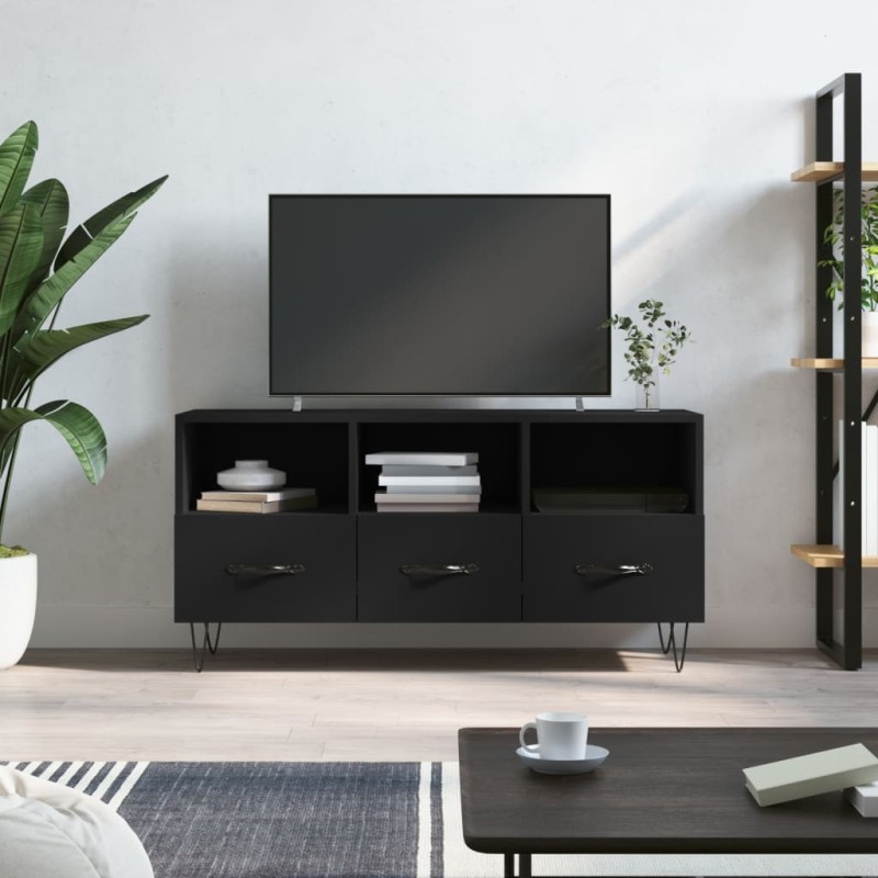 vidaXL Mobile Porta TV Nero 102x36x50 cm in Legno Multistrato vidaXL Mobile Porta TV Nero 102x36x50 cm in Legno Multistrato