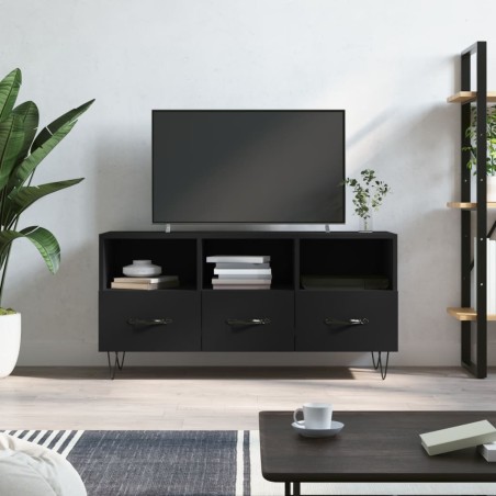 vidaXL Mobile Porta TV Nero 102x36x50 cm in Legno Multistrato