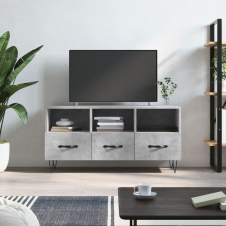 vidaXL Mobile Porta TV Grigio Cemento 102x36x50 cm Legno Multistrato