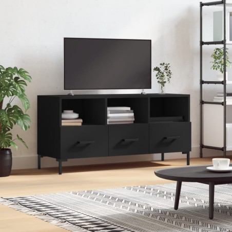 vidaXL Mobile Porta TV Nero 102x36x50 cm in Legno Multistrato