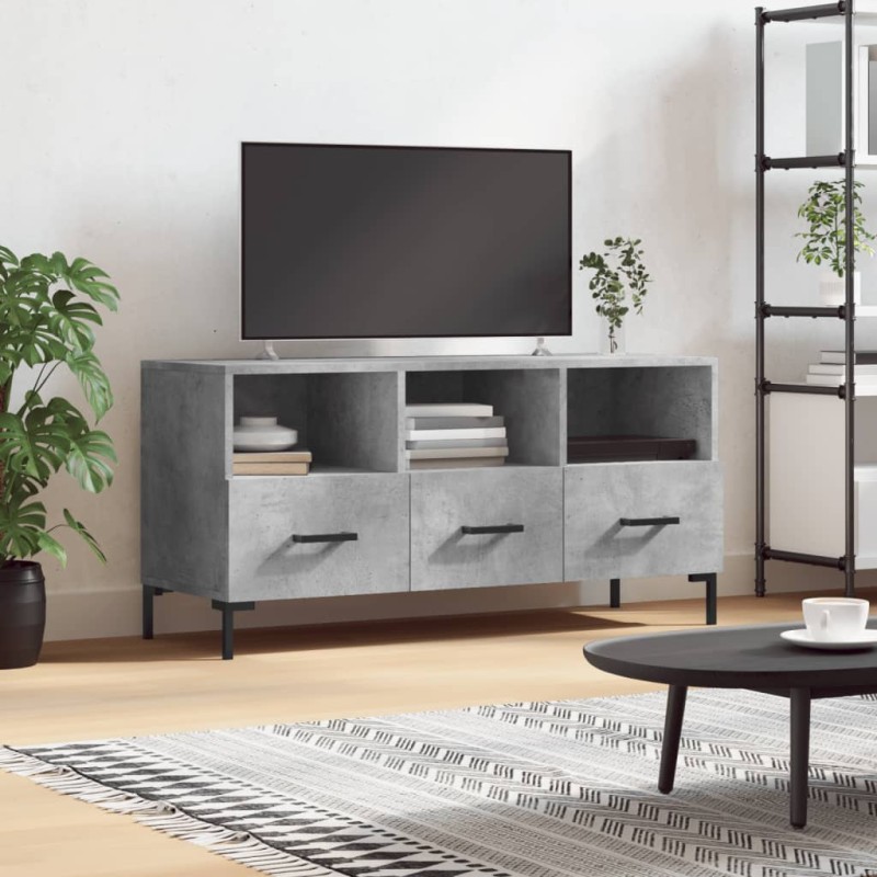 vidaXL Mobile Porta TV Grigio Cemento 102x36x50 cm Legno Multistrato vidaXL Mobile Porta TV Grigio Cemento 102x36x50 cm Legno Multistrato