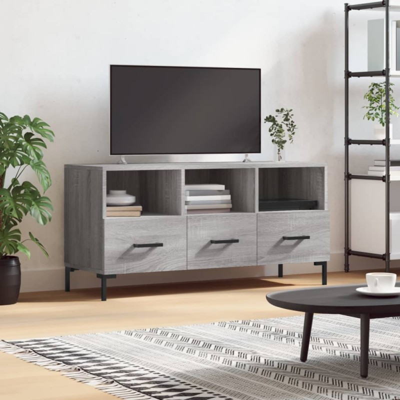 vidaXL Mobile TV Grigio Sonoma 102x36x50 cm in Legno Multistrato vidaXL Mobile TV Grigio Sonoma 102x36x50 cm in Legno Multistrato