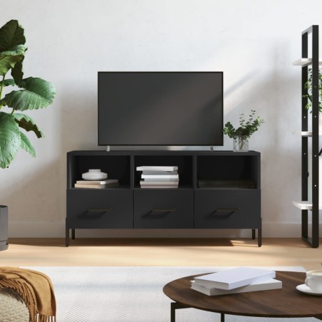 vidaXL Mobile Porta TV Nero 102x36x50 cm in Legno Multistrato
