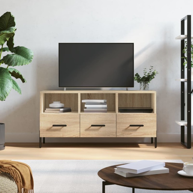 vidaXL Mobile Porta TV Rovere Sonoma 102x36x50 cm in Legno Multistrato vidaXL Mobile Porta TV Rovere Sonoma 102x36x50 cm in Legno Multistrato