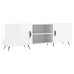 vidaXL Mobile Porta TV Bianco Lucido 150x30x50 cm in Legno Multistrato
