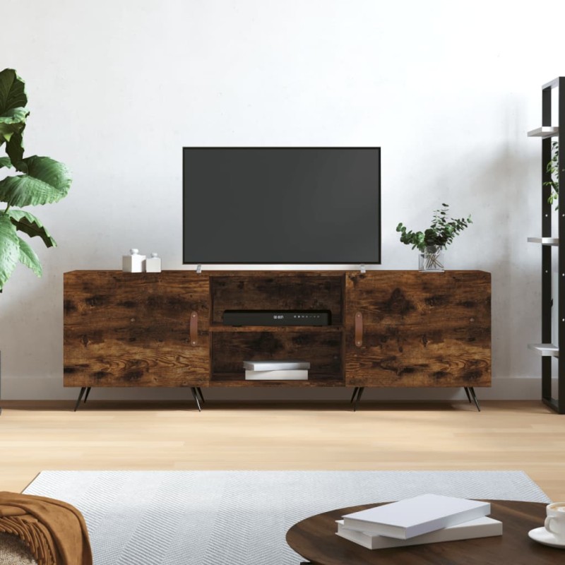 vidaXL Mobile Porta TV Rovere Fumo 150x30x50 cm in Legno Multistrato vidaXL Mobile Porta TV Rovere Fumo 150x30x50 cm in Legno Multistrato
