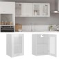 Armadio Sospeso con Vetro Bianco Lucido 40x31x60 cm Truciolato Armadio Sospeso con Vetro Bianco Lucido 40x31x60 cm Truciolato