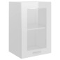 Armadio Sospeso con Vetro Bianco Lucido 40x31x60 cm Truciolato Armadio Sospeso con Vetro Bianco Lucido 40x31x60 cm Truciolato