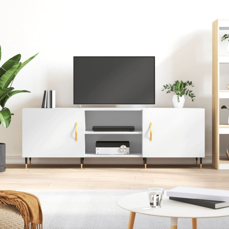 vidaXL Mobile Porta TV Bianco 150x30x50 cm in Legno Multistrato vidaXL Mobile Porta TV Bianco 150x30x50 cm in Legno Multistrato