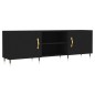 vidaXL Mobile Porta TV Nero 150x30x50 cm in Legno Multistrato vidaXL Mobile Porta TV Nero 150x30x50 cm in Legno Multistrato