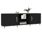 vidaXL Mobile Porta TV Nero 150x30x50 cm in Legno Multistrato vidaXL Mobile Porta TV Nero 150x30x50 cm in Legno Multistrato