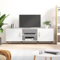 vidaXL Mobile Porta TV Bianco Lucido 150x30x50 cm in Legno Multistrato vidaXL Mobile Porta TV Bianco Lucido 150x30x50 cm in Legno Multistrato